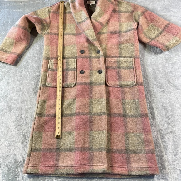 Xirena Jacket Coat Womens Medium Cole Plaid Mink Rose Soft Neutral USA - Picture 7 of 12